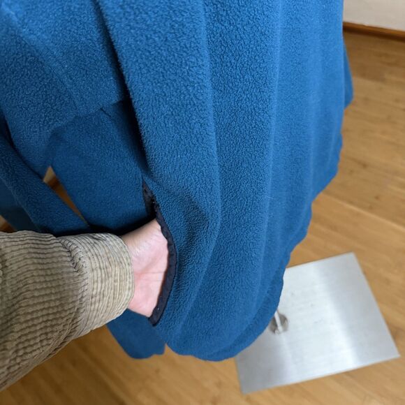 Vintage Cabelas Fleece Snap Pullover Unisex Medium Teal Polartec Sweater Outdoor - Picture 10 of 12